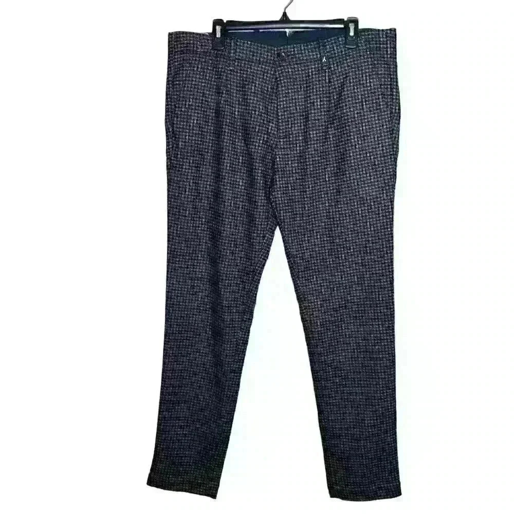 NWT Myths Dyed Wire black, white checked wool blend trouser Made In Italy Sz EU5